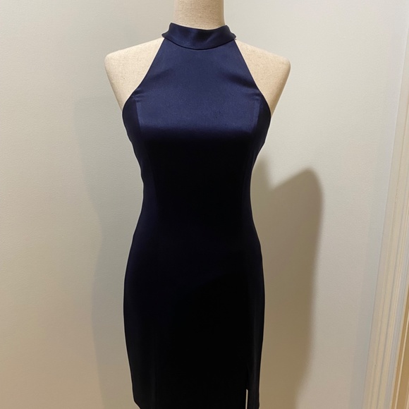 Alice + Olivia Regina Dress Dark Blue - Picture 2 of 3
